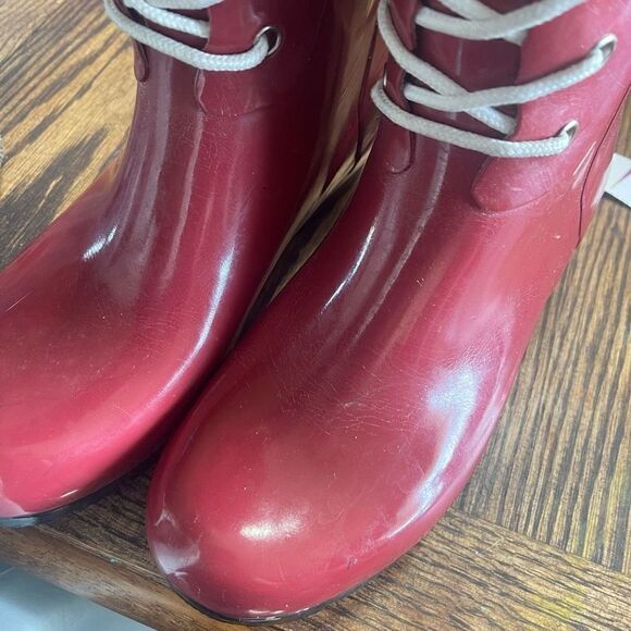 Roma rubber red rain boots size 7 - Picture 2 of 8